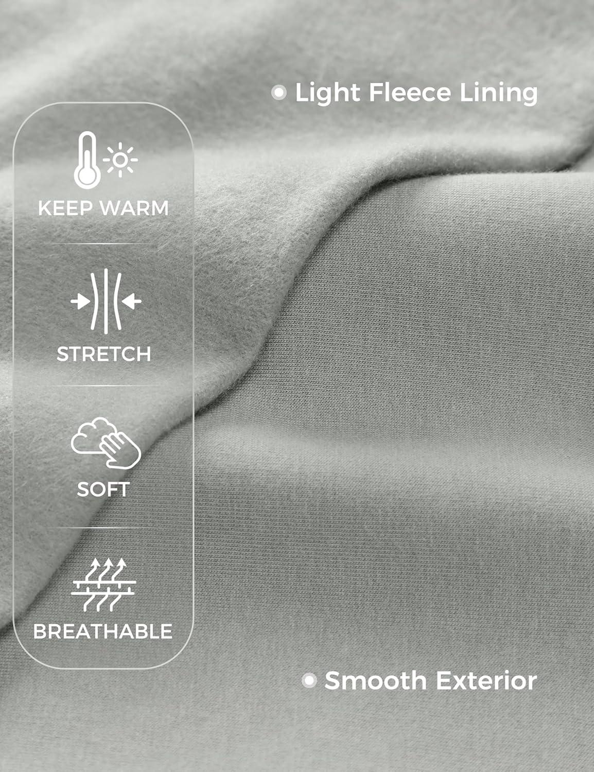 imageCRZ YOGA Fleece Sweatpants Women Cotton Joggers High Waisted Lounge Casual Travel Elastic Bottom Pants with PocketsSterling