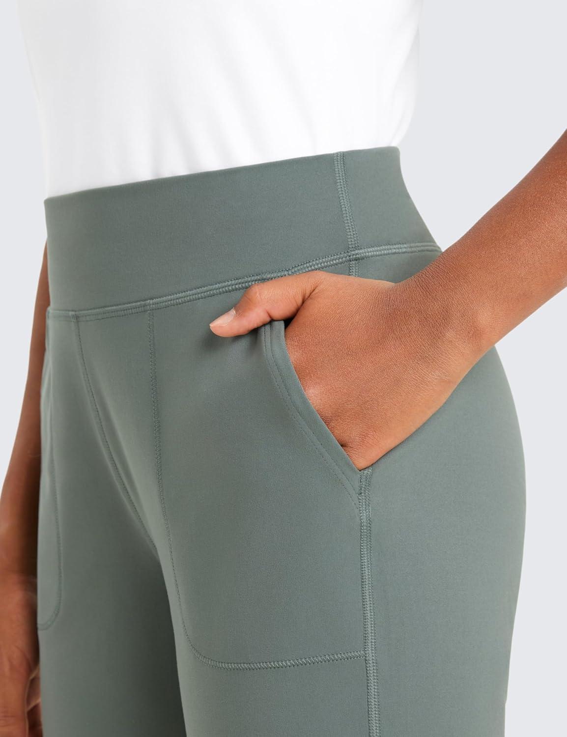 imageCRZ YOGA Girls Butterlift Athletic Joggers Active Running Casual Lounge High Waist Pants with Pockets Kid TeenGrey Sage