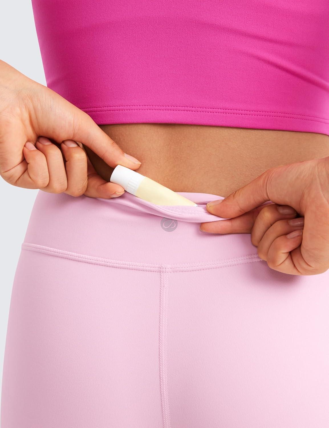 imageCRZ YOGA Girls Butterluxe High Waist Yoga Flare Leggings Dance Casual Athletic Pants Bell Bottoms Bootcut Kids TeenPink Peony