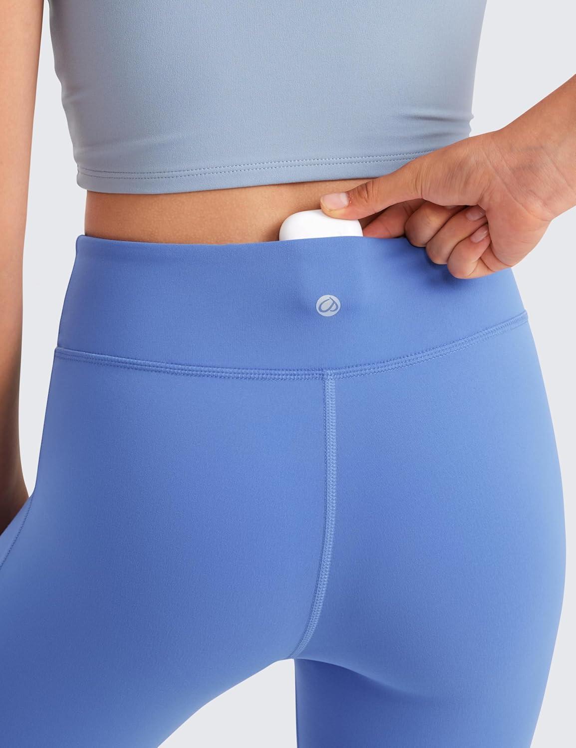 imageCRZ YOGA Girls Butterluxe High Waist Yoga Flare Leggings Dance Casual Athletic Pants Bell Bottoms Bootcut Kids TeenWild Indigo