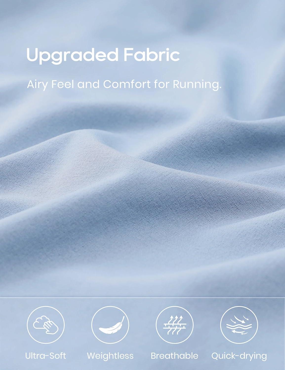 imageCRZ YOGA High Waisted Running Shorts for Women 25quot Mesh Liner Quick Dry for Workout Sport Athletic with Zipper PocketThe Breeze Blue