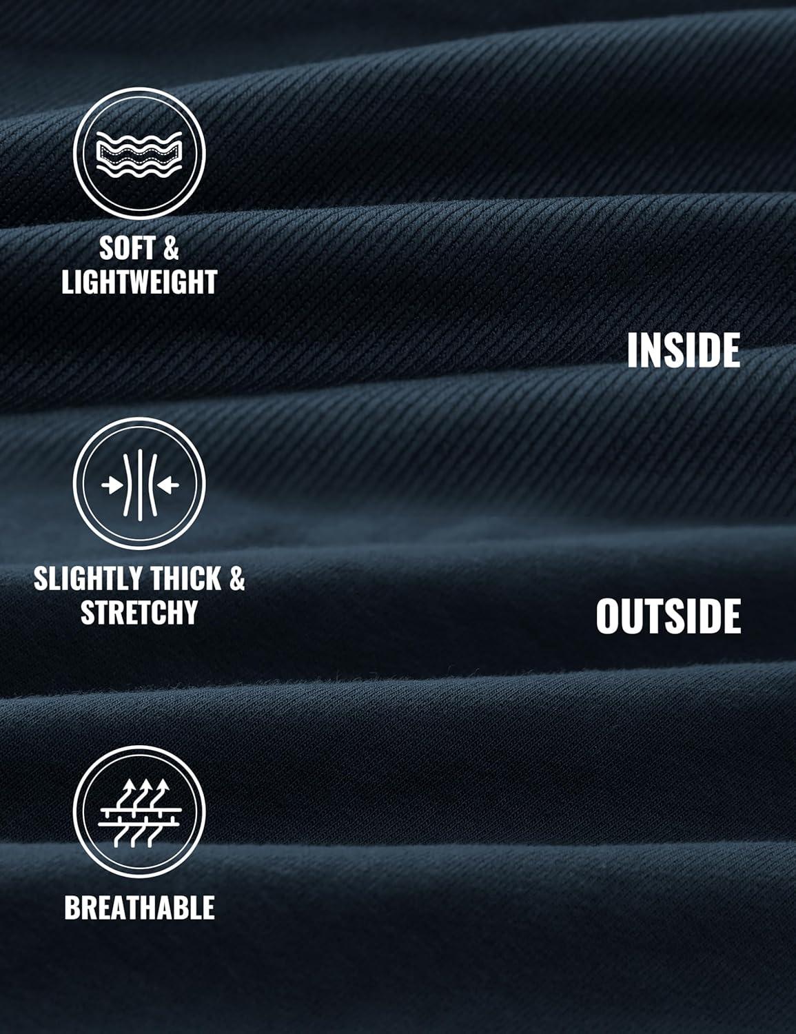 imageCRZ YOGA Hoodies for Men French Terry Hooded Sweatshirts Workout Athletic Casual Pullover Tops with PocketTrue Navy