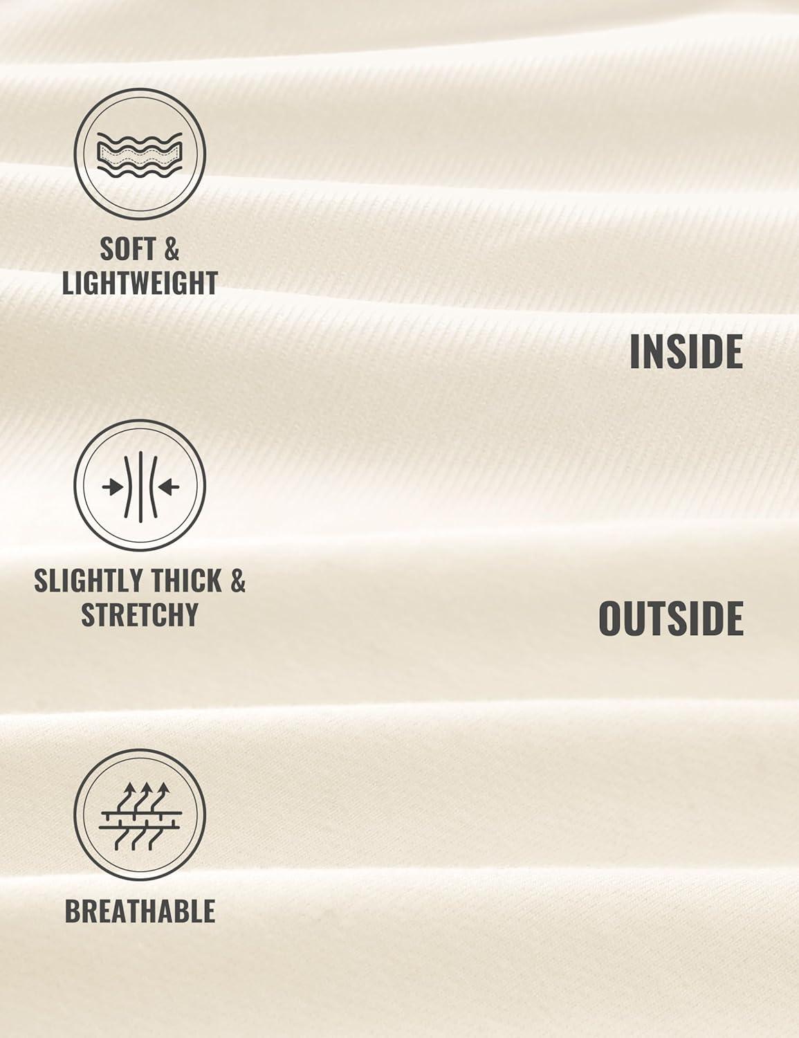 imageCRZ YOGA Hoodies for Men French Terry Hooded Sweatshirts Workout Athletic Casual Pullover Tops with PocketWhite Apricot