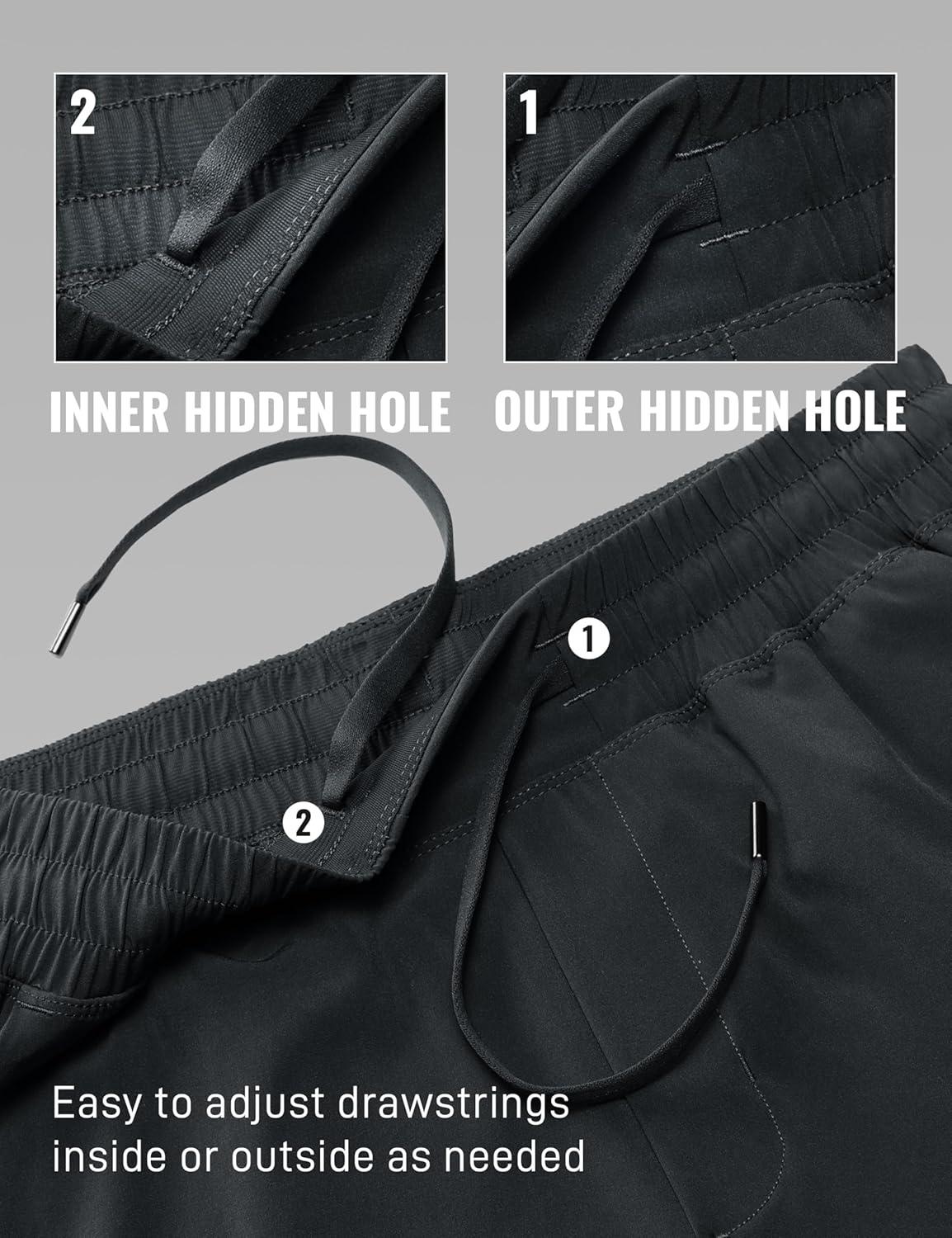 imageCRZ YOGA Mens 2 in 1 Running Shorts 5quot Lined Workout Quick Dry for Workout Sports Athletic with PocketsBlack