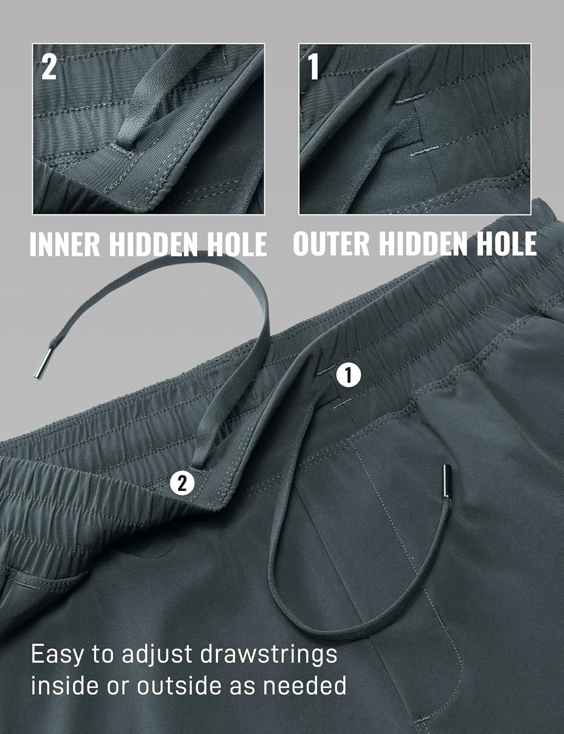 imageCRZ YOGA Mens 2 in 1 Running Shorts 5quot Lined Workout Quick Dry for Workout Sports Athletic with PocketsMelanite