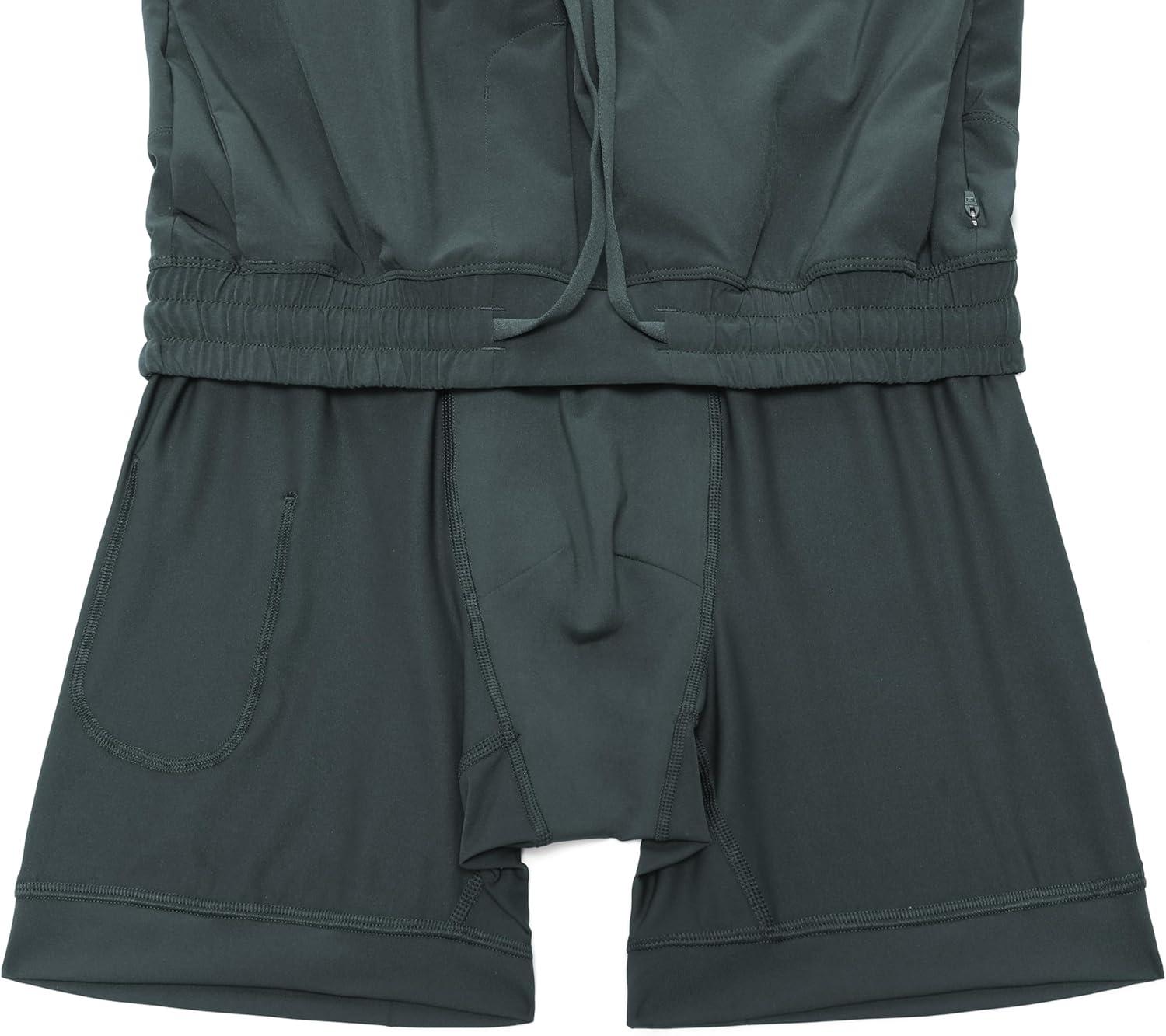 imageCRZ YOGA Mens 2 in 1 Running Shorts 5quot Lined Workout Quick Dry for Workout Sports Athletic with PocketsMelanite