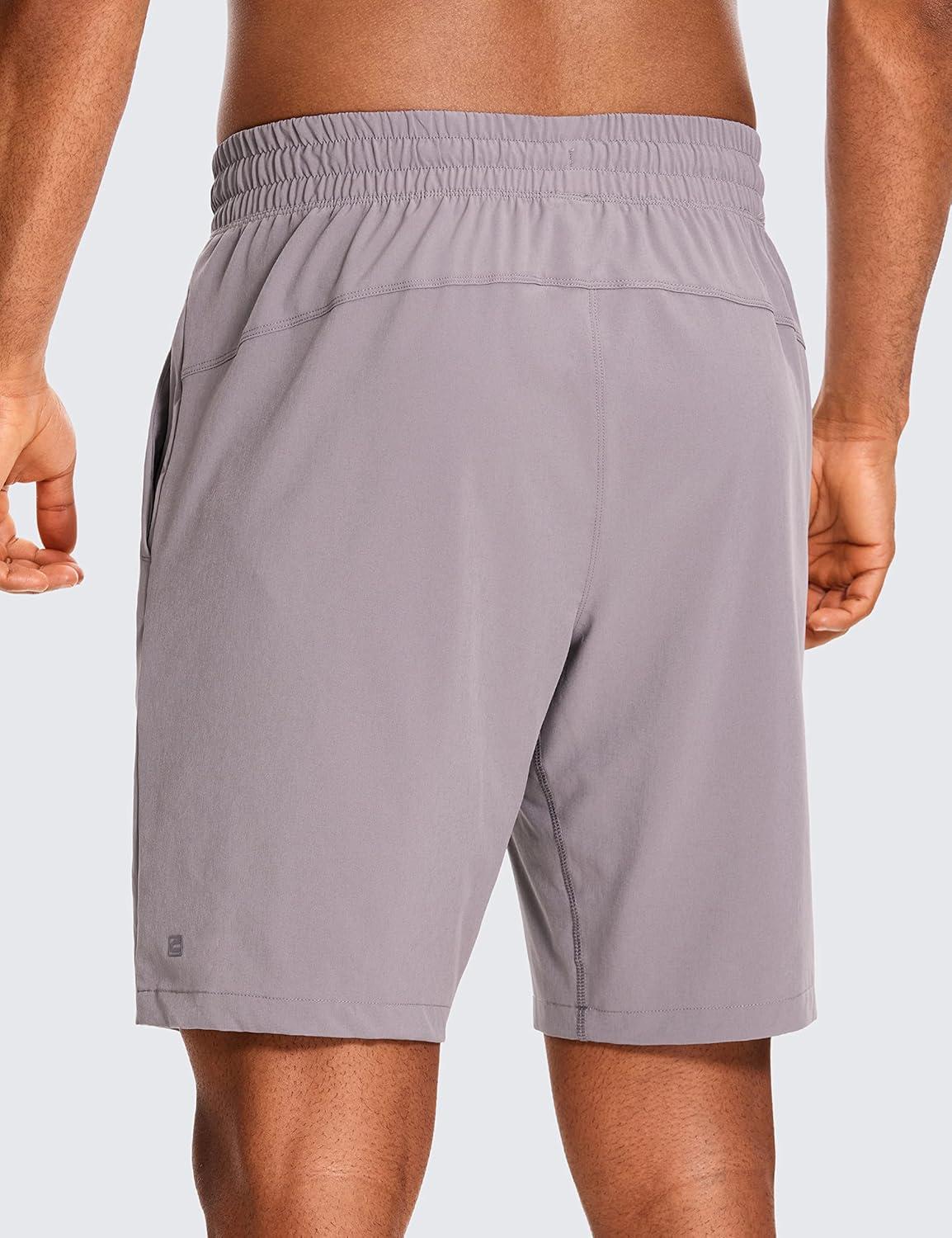 imageCRZ YOGA Mens 2 in 1 Running Shorts 9quot Lined Quick Dry for Workout Gym Sports Basketball Athletic with PocketsLunar Rock