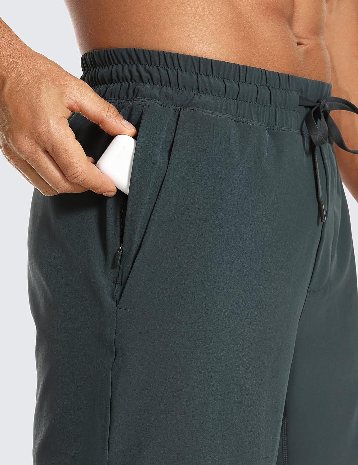 imageCRZ YOGA Mens 2 in 1 Running Shorts 9quot Lined Quick Dry for Workout Gym Sports Basketball Athletic with PocketsMelanite