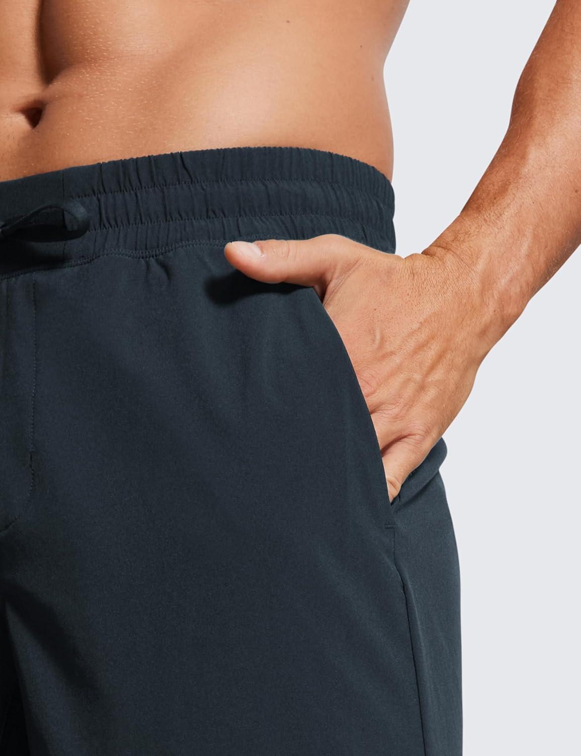 imageCRZ YOGA Mens 2 in 1 Running Shorts 9quot Lined Quick Dry for Workout Gym Sports Basketball Athletic with PocketsTrue Navy