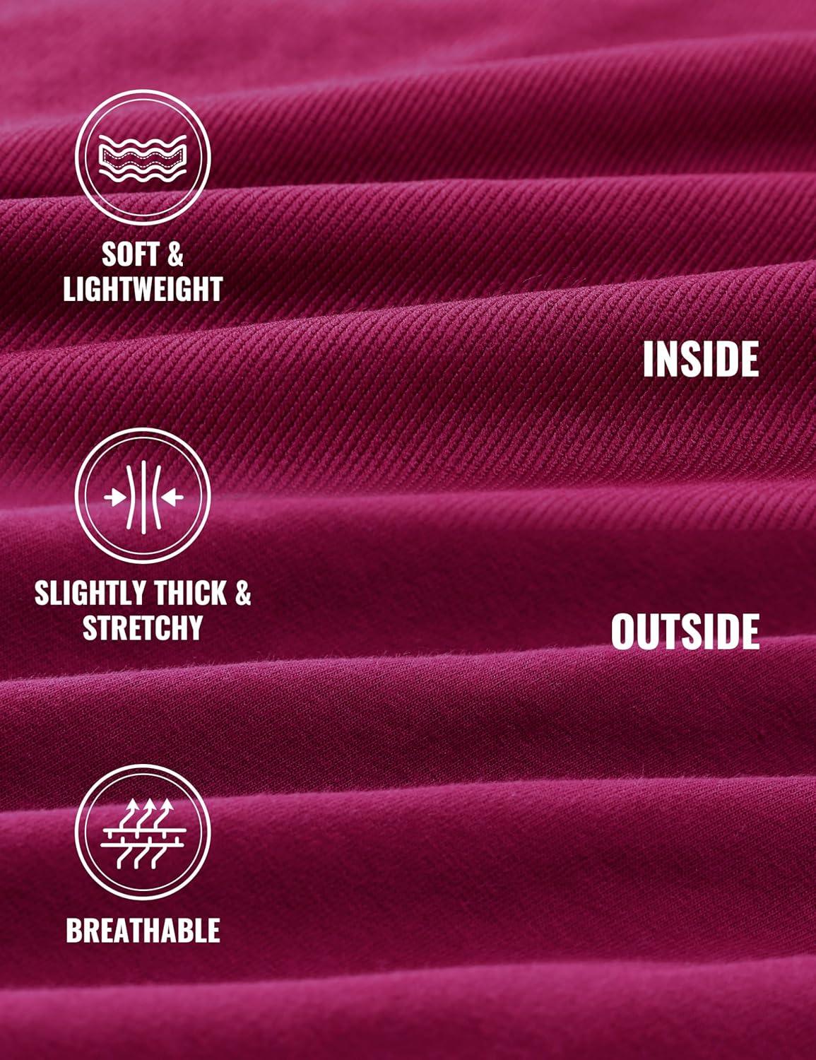 imageCRZ YOGA Mens Crewneck Sweatshirts French Terry Athletic Workout Sweat Shirts Casual Pullover Tops with Zipper PocketMagenta Purple