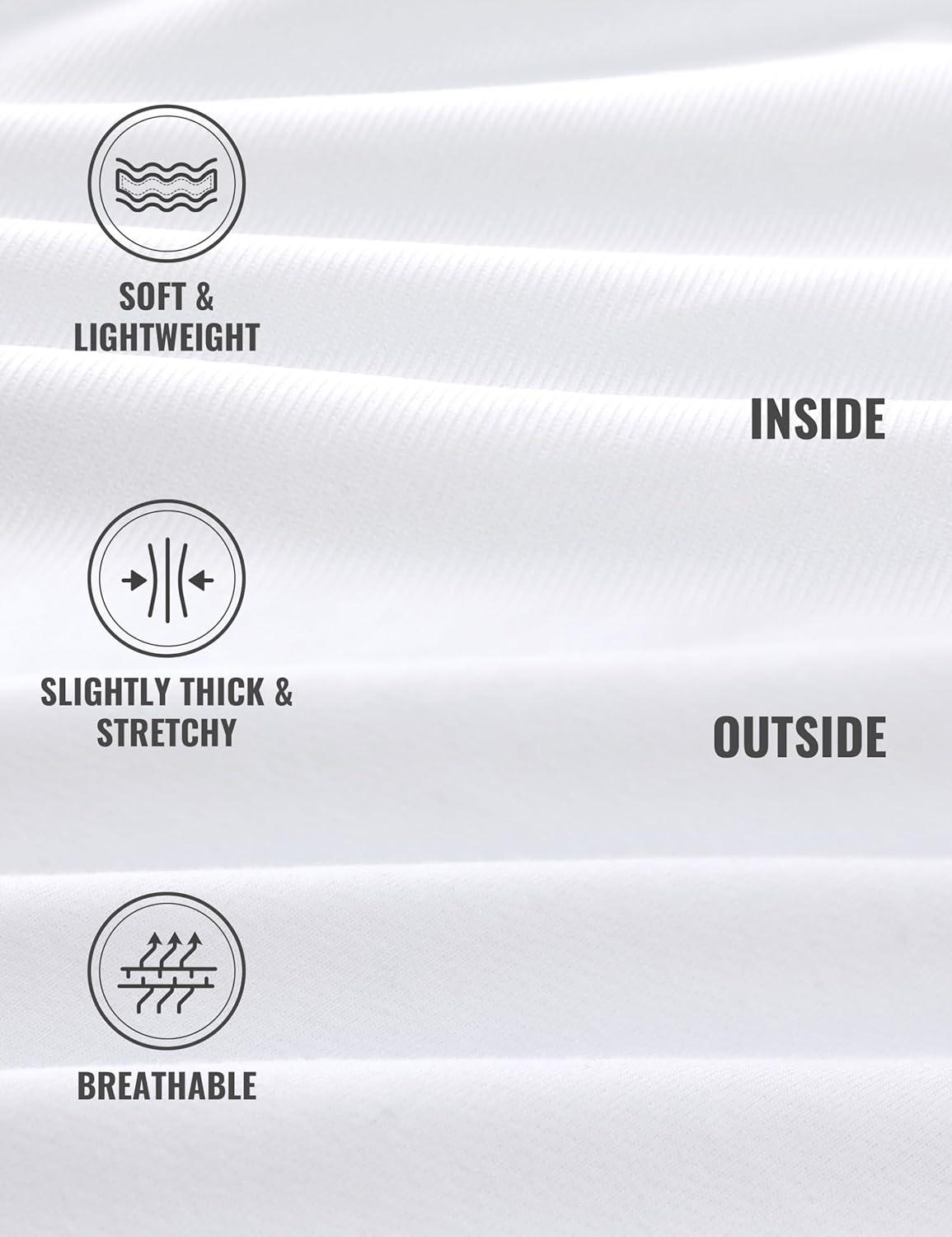 imageCRZ YOGA Mens Crewneck Sweatshirts French Terry Athletic Workout Sweat Shirts Casual Pullover Tops with Zipper PocketWhite