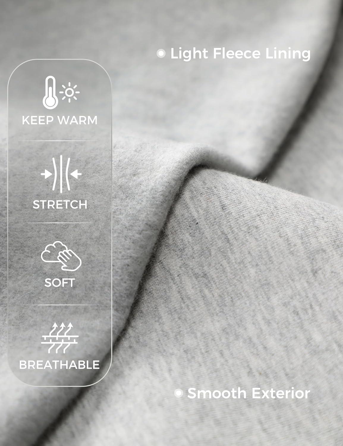 imageCRZ YOGA Mens Fleece Hoodies Basic Casual Hooded Sweatshirts Long Sleeve Pullover Workout Tops with PocketDove Grey Heather