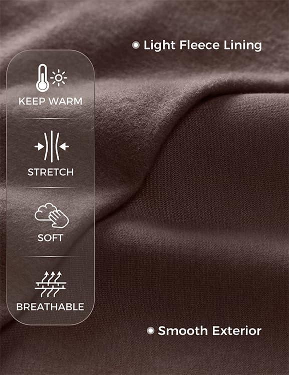 imageCRZ YOGA Mens Fleece Hoodies Basic Casual Hooded Sweatshirts Long Sleeve Pullover Workout Tops with PocketHot Fudge Brown