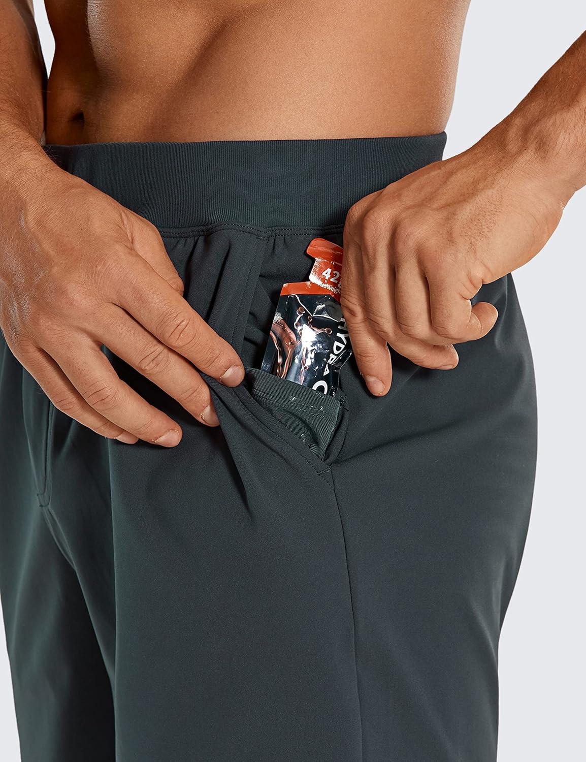 imageCRZ YOGA Mens FourWay Stretch Workout Shorts 7 Soft Durable for Casual Athletic with PocketsMelanite