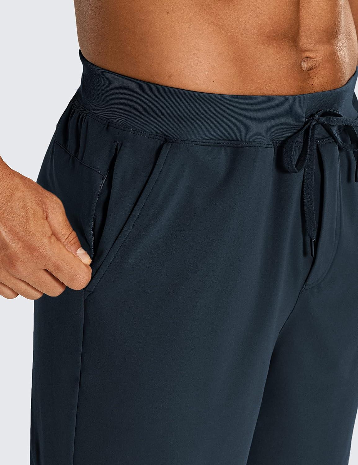imageCRZ YOGA Mens FourWay Stretch Workout Shorts 7 Soft Durable for Casual Athletic with PocketsTrue Navy