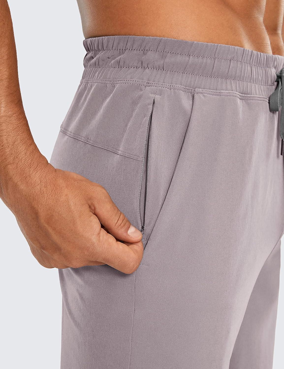 imageCRZ YOGA Mens Linerless Workout Shorts 9 Quick Dry for Running Sports Athletic Gym with PocketsLunar Rock