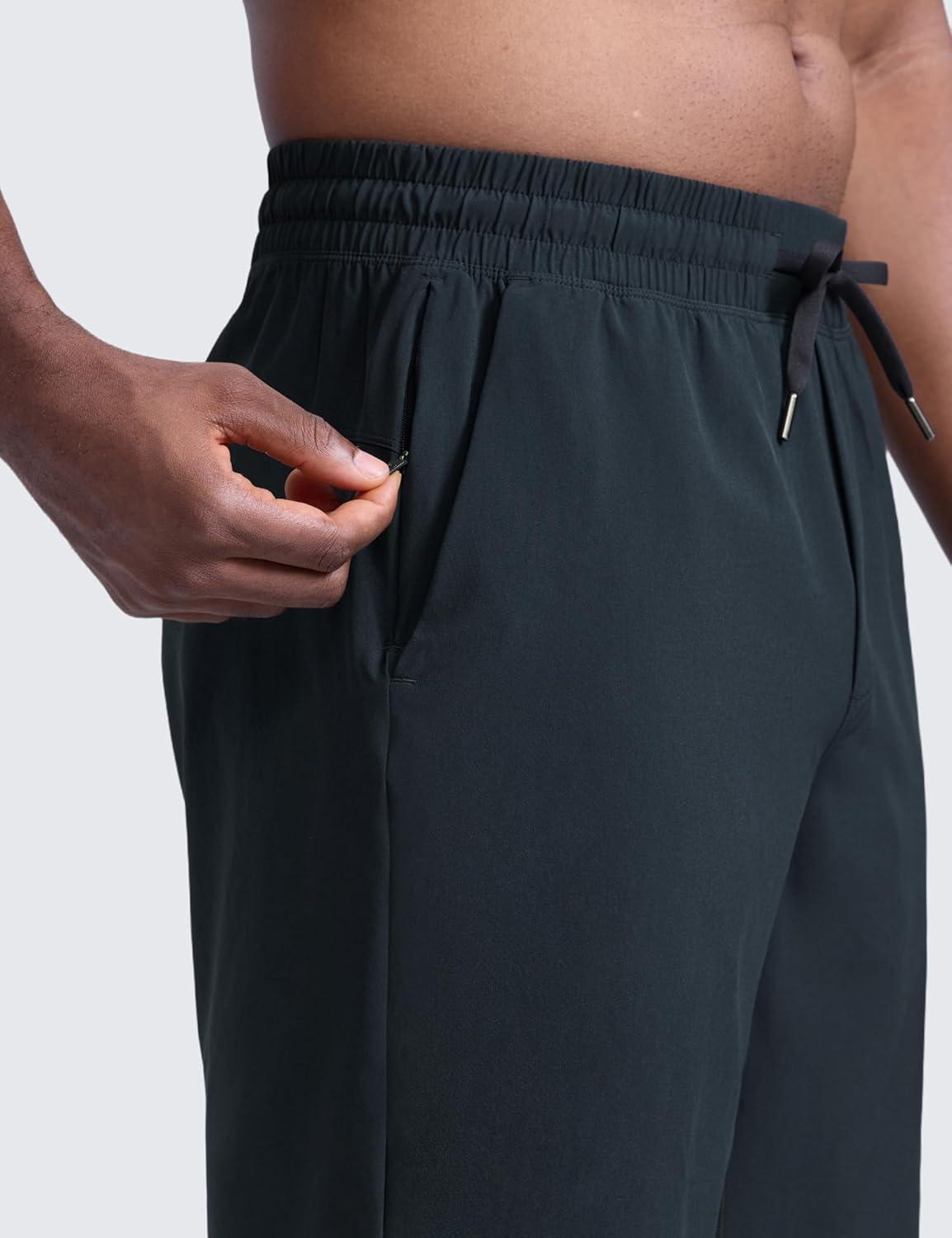 imageCRZ YOGA Mens Linerless Workout Shorts 9 Quick Dry for Running Sports Athletic Gym with PocketsTrue Navy