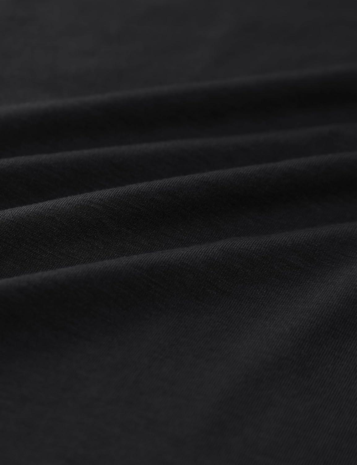 imageCRZ YOGA Mens Long Sleeve Basic Shirts Moisture Wicking Workout Tops Casual Crewneck Comfort TShirtBlack