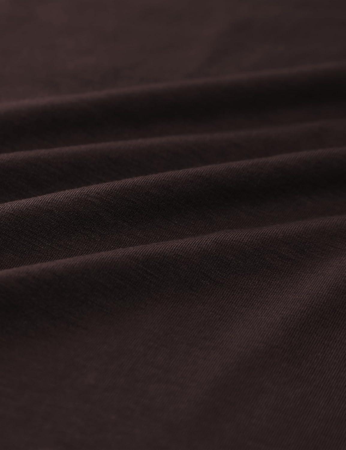 imageCRZ YOGA Mens Long Sleeve Basic Shirts Moisture Wicking Workout Tops Casual Crewneck Comfort TShirtHot Fudge Brown