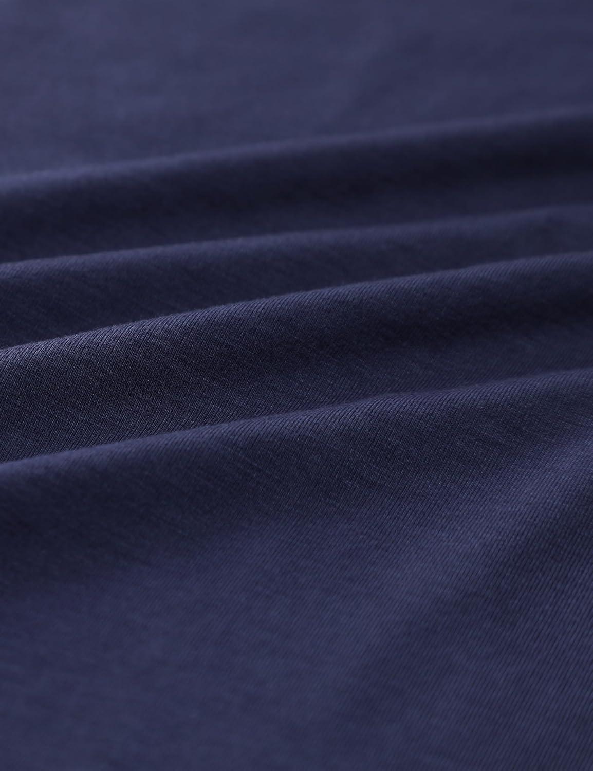 imageCRZ YOGA Mens Long Sleeve Basic Shirts Moisture Wicking Workout Tops Casual Crewneck Comfort TShirtNight Sea Blue