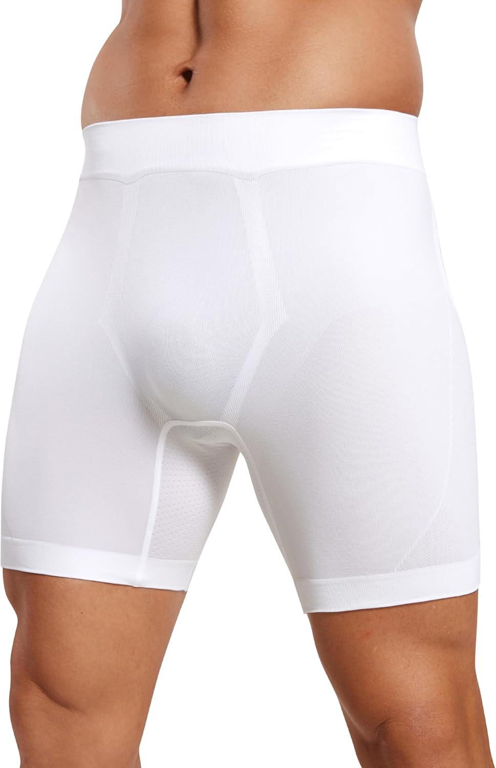 imageCRZ YOGA Mens Seamless 5quot Boxer Briefs Breathable Sports Underwear 3PackInk Graytrue Navywhite