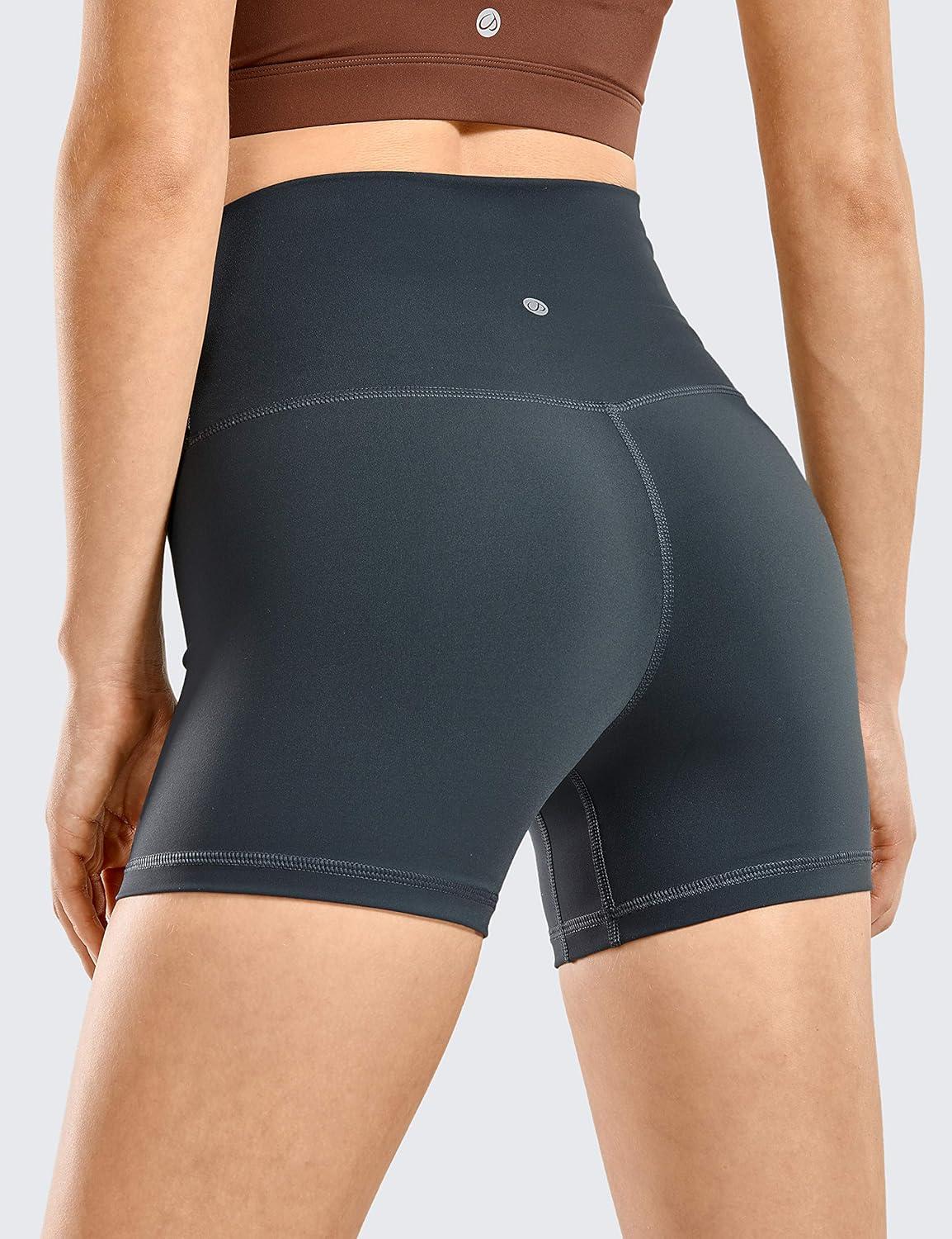 imageCRZ YOGA Naked Feeling Biker Shorts 4 High Waist Yoga Workout Running Gym Spandex WomensMelanite