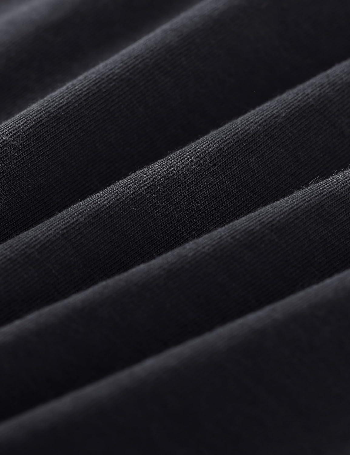 imageCRZ YOGA Pima Cotton Crewneck Long Sleeve Shirts for Women Workout Athletic Yoga Casual Tops Soft Plain TShirtBlack