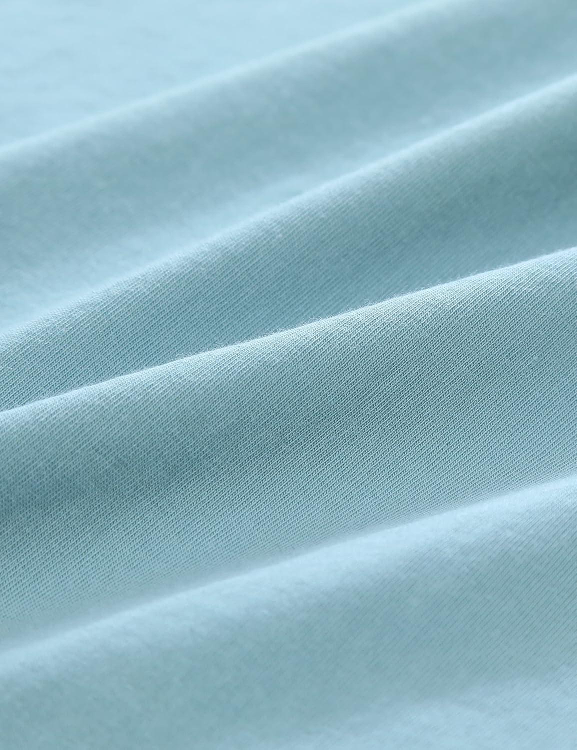 imageCRZ YOGA Pima Cotton Crewneck Long Sleeve Shirts for Women Workout Athletic Yoga Casual Tops Soft Plain TShirtPure Blue