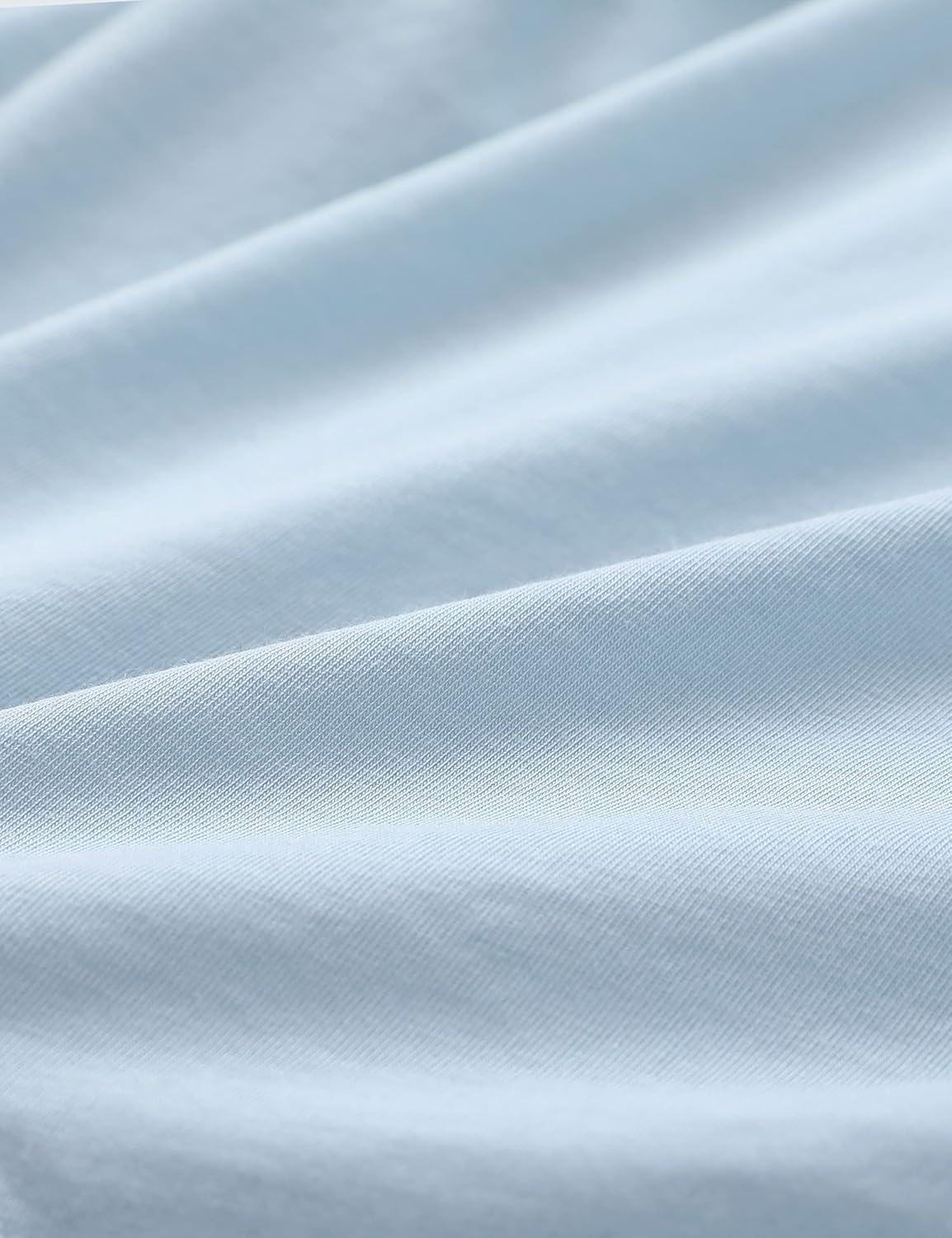 imageCRZ YOGA Pima Cotton High Neck Cropped Tank Tops for Women Soft Crop Workout Athletic Yoga Basic Sleeveless ShirtsBlue Linen