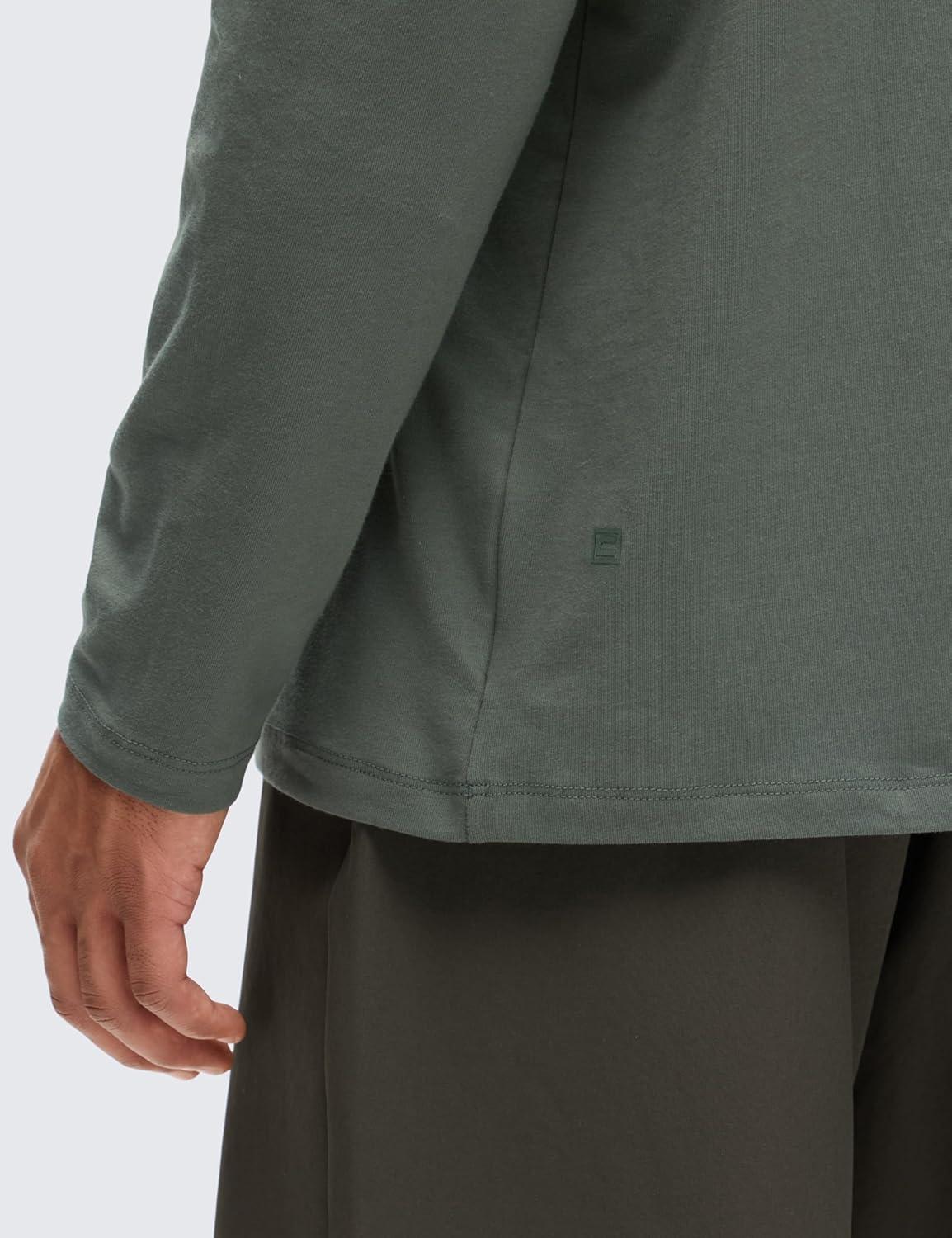 imageCRZ YOGA Pima Cotton Long Sleee Shirts for Men Casual Crewneck TShirts Breathable Workout Daily Basic Tee TopsGrey Sage