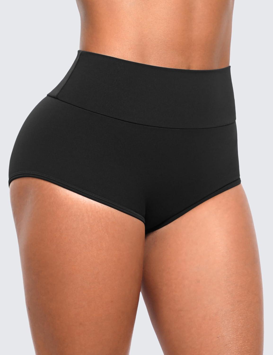 imageCRZ YOGA Secretsculpt Womens Butterlift Scrunch Butt Lifting Booty Shorts High Waisted Yoga Workout Dance Gym AthleticBlack