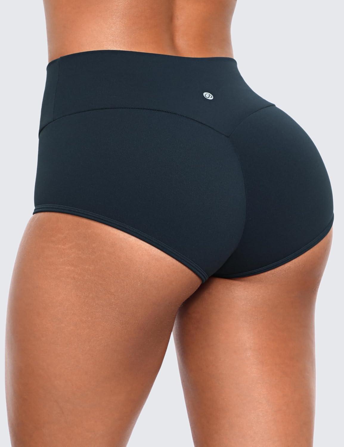 imageCRZ YOGA Secretsculpt Womens Butterlift Scrunch Butt Lifting Booty Shorts High Waisted Yoga Workout Dance Gym AthleticTrue Navy