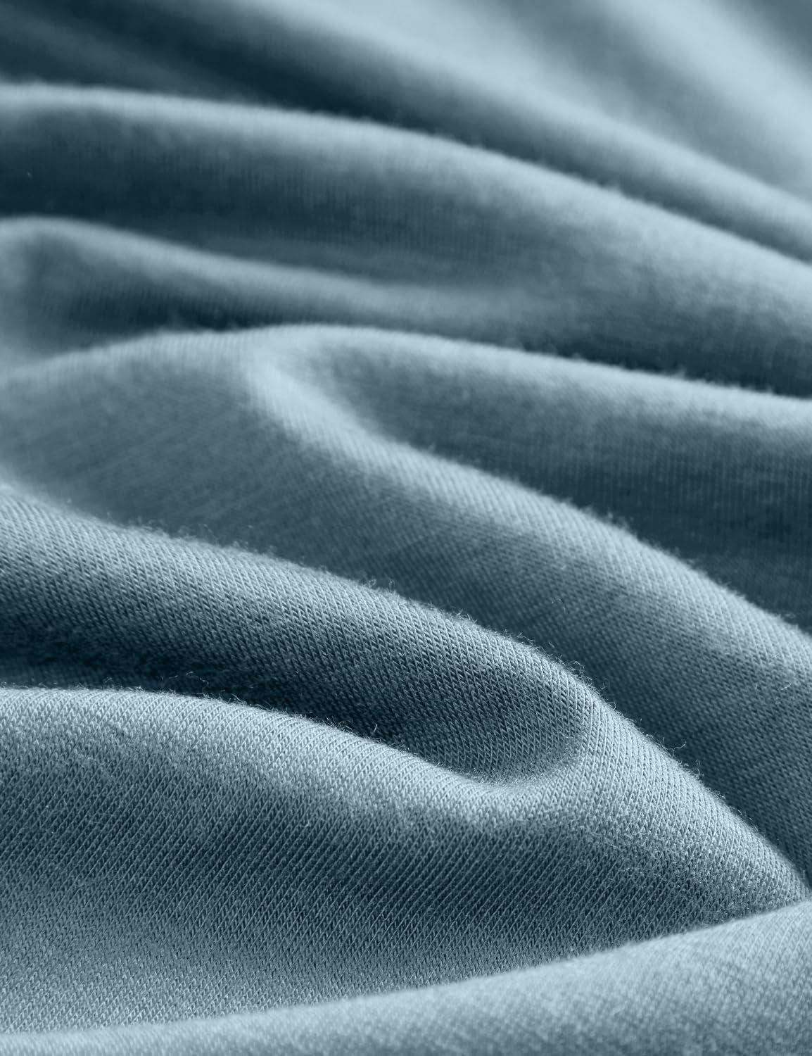 imageCRZ YOGA Soft Thermal Underwear Sets for Women Lightweight Long Johns Base Layer Pajamas Warm Top BottomCambric Blue