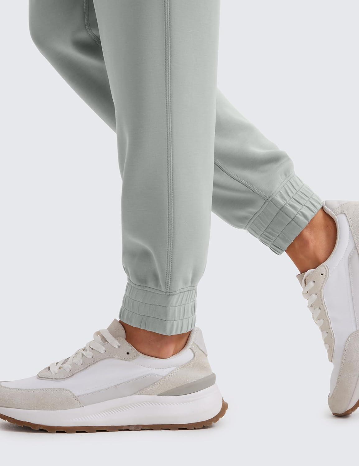 imageCRZ YOGA SoftAura Sweatpants Women Modal Joggers High Waisted Lounge Travel Casual Sweat Pants with Pockets Cinch BottomSterling