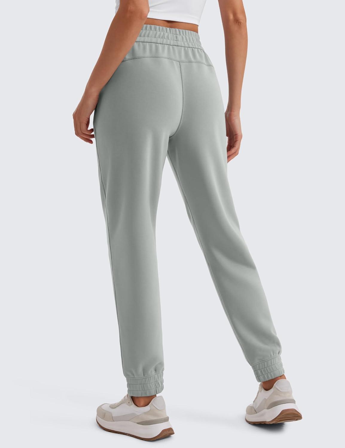 imageCRZ YOGA SoftAura Sweatpants Women Modal Joggers High Waisted Lounge Travel Casual Sweat Pants with Pockets Cinch BottomSterling