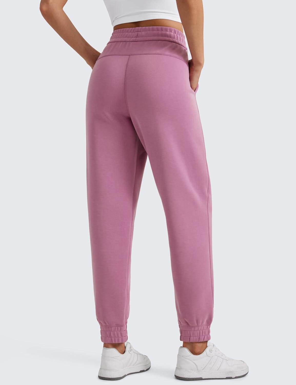 imageCRZ YOGA SoftAura Sweatpants Women Modal Joggers High Waisted Lounge Travel Casual Sweat Pants with Pockets Cinch BottomVelvet Dust