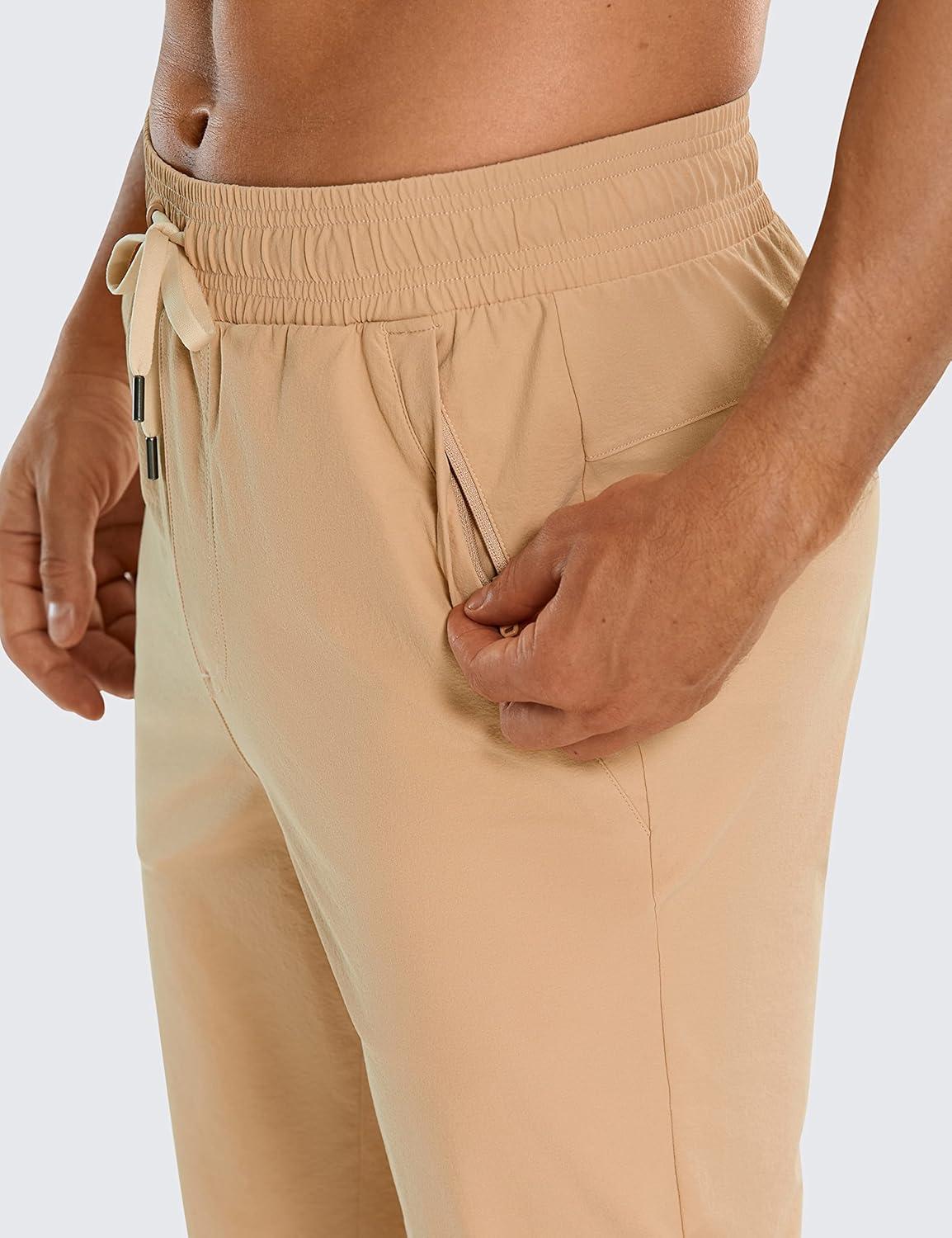 imageCRZ YOGA Stretch Workout Joggers for Men 29quot31quot Lightweight Water Resistant Outdoor Workout Pants with Zip PocketsGully