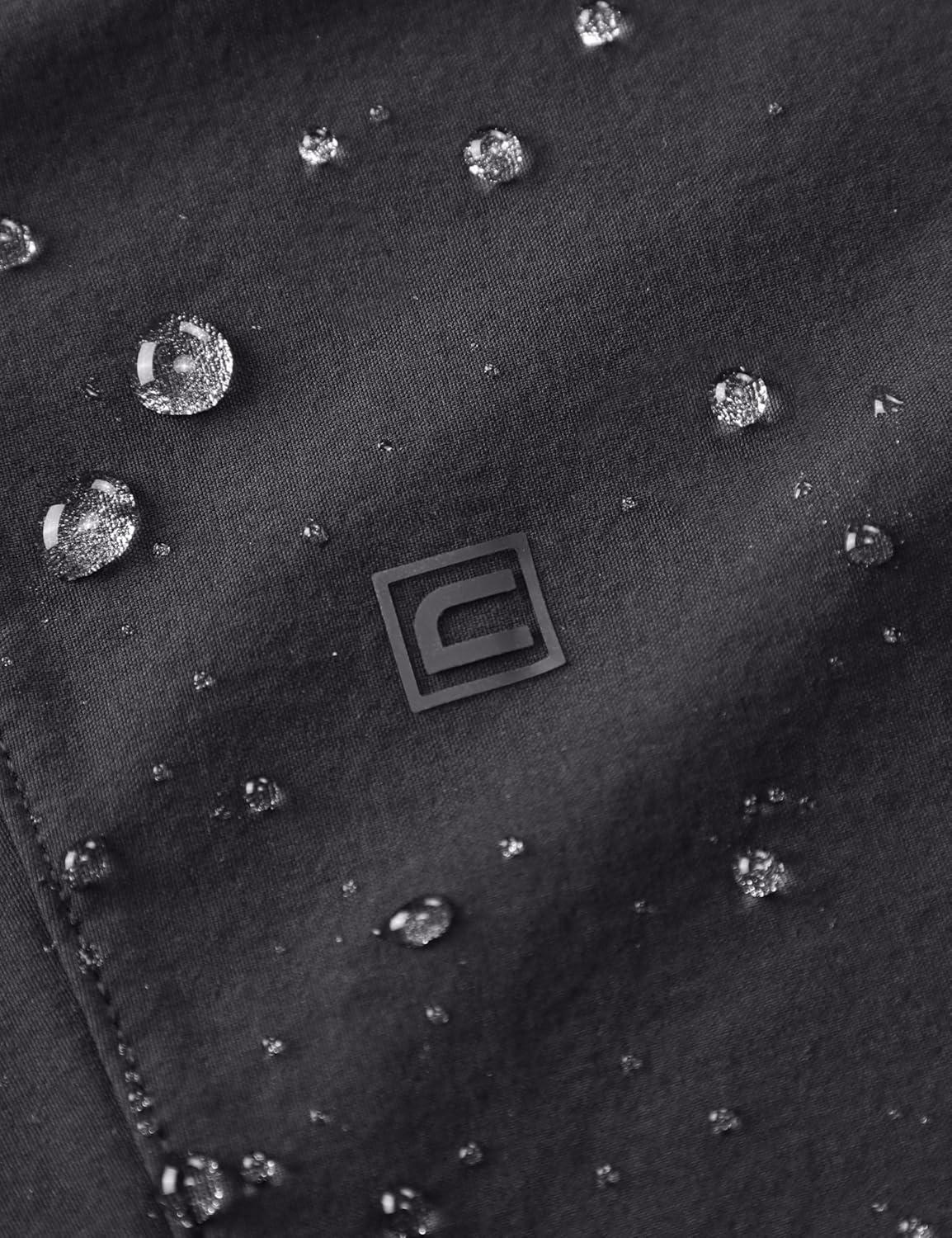 imageCRZ YOGA Stretch Workout Joggers for Men 29quot31quot Lightweight Water Resistant Outdoor Workout Pants with Zip PocketsInk Gray