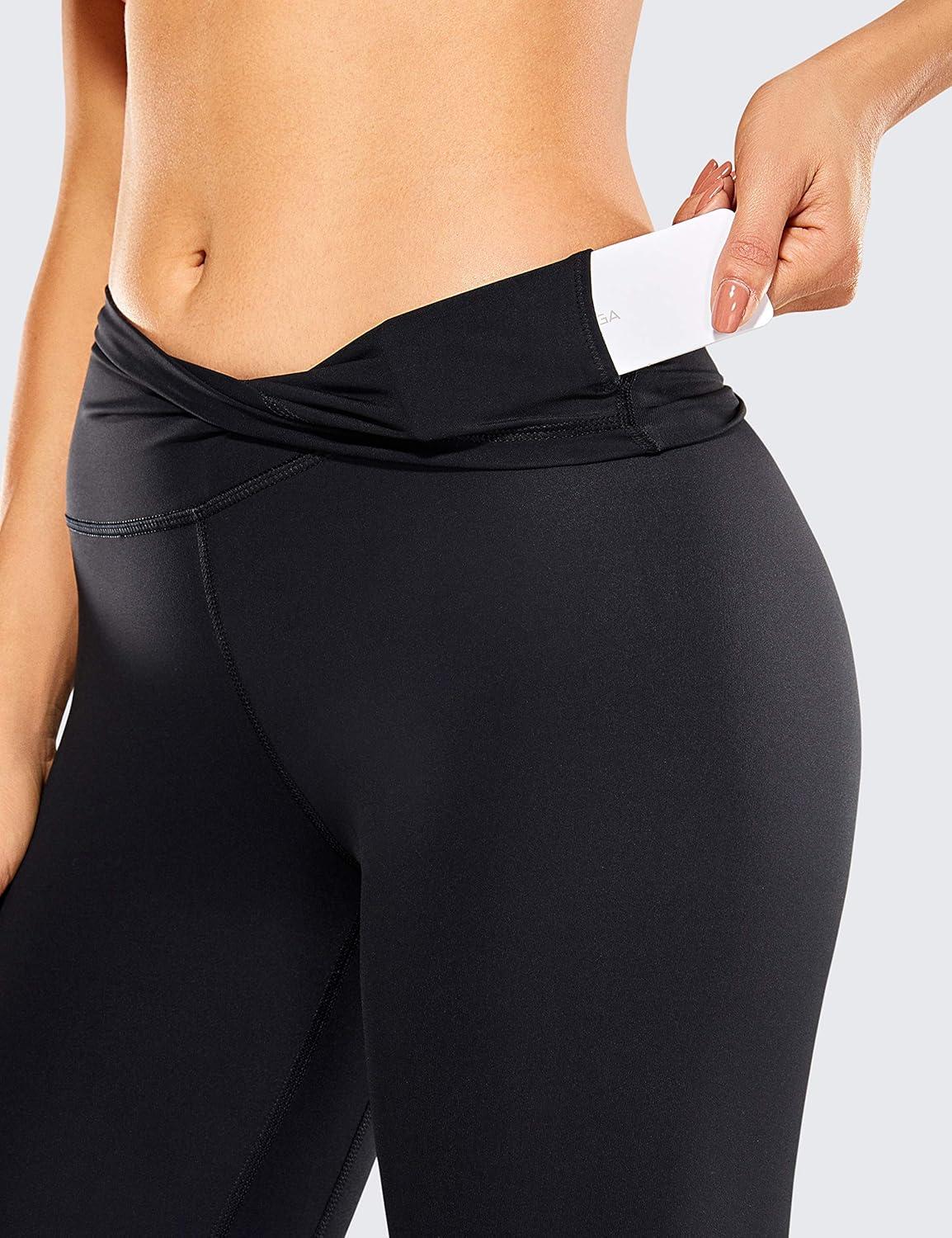 imageCRZ YOGA Women Naked Feeling Yoga Pants 25 Inches 78 High Waisted Workout LeggingsBlack