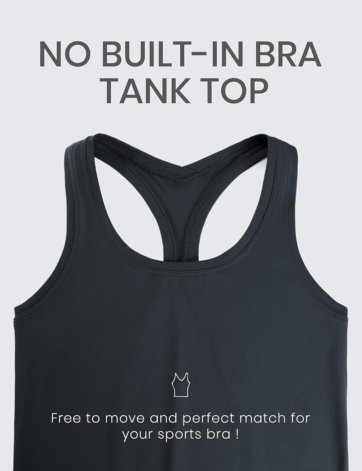 imageCRZ YOGA Womens Butterluxe Yoga Workout Tank Tops Racerback Sleeveless Camisole Athletic Gym ShirtsMelanite