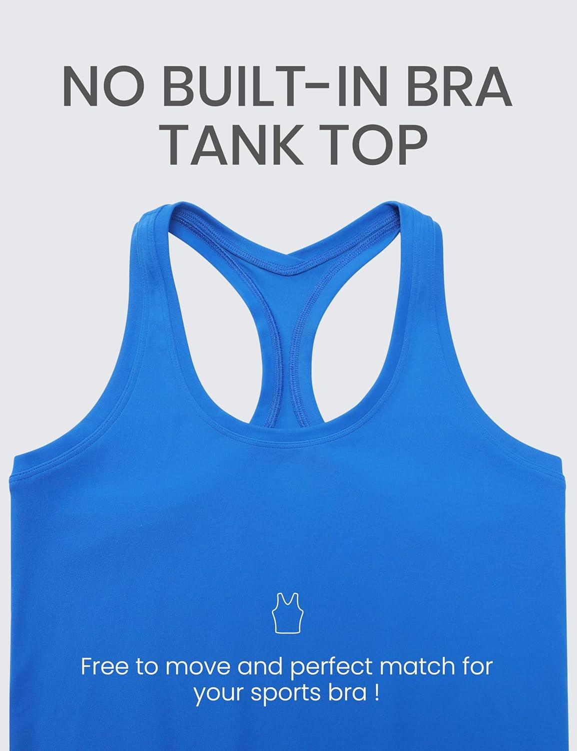 imageCRZ YOGA Womens Butterluxe Yoga Workout Tank Tops Racerback Sleeveless Camisole Athletic Gym ShirtsSparkle Blue