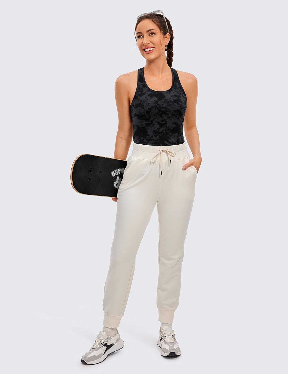 imageCRZ YOGA Womens Butterluxe Yoga Workout Tank Tops Racerback Sleeveless Camisole Athletic Gym ShirtsTie Dye Smoke Ink