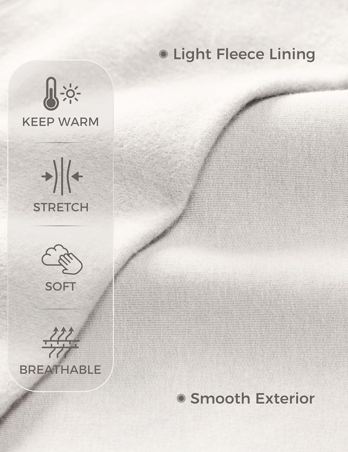 imageCRZ YOGA Womens Fleece Full Zip Hoodie Jackets Workout Hooded Zipper Basic Casual Sweatshirts with Thumb HolesMilky White Bone