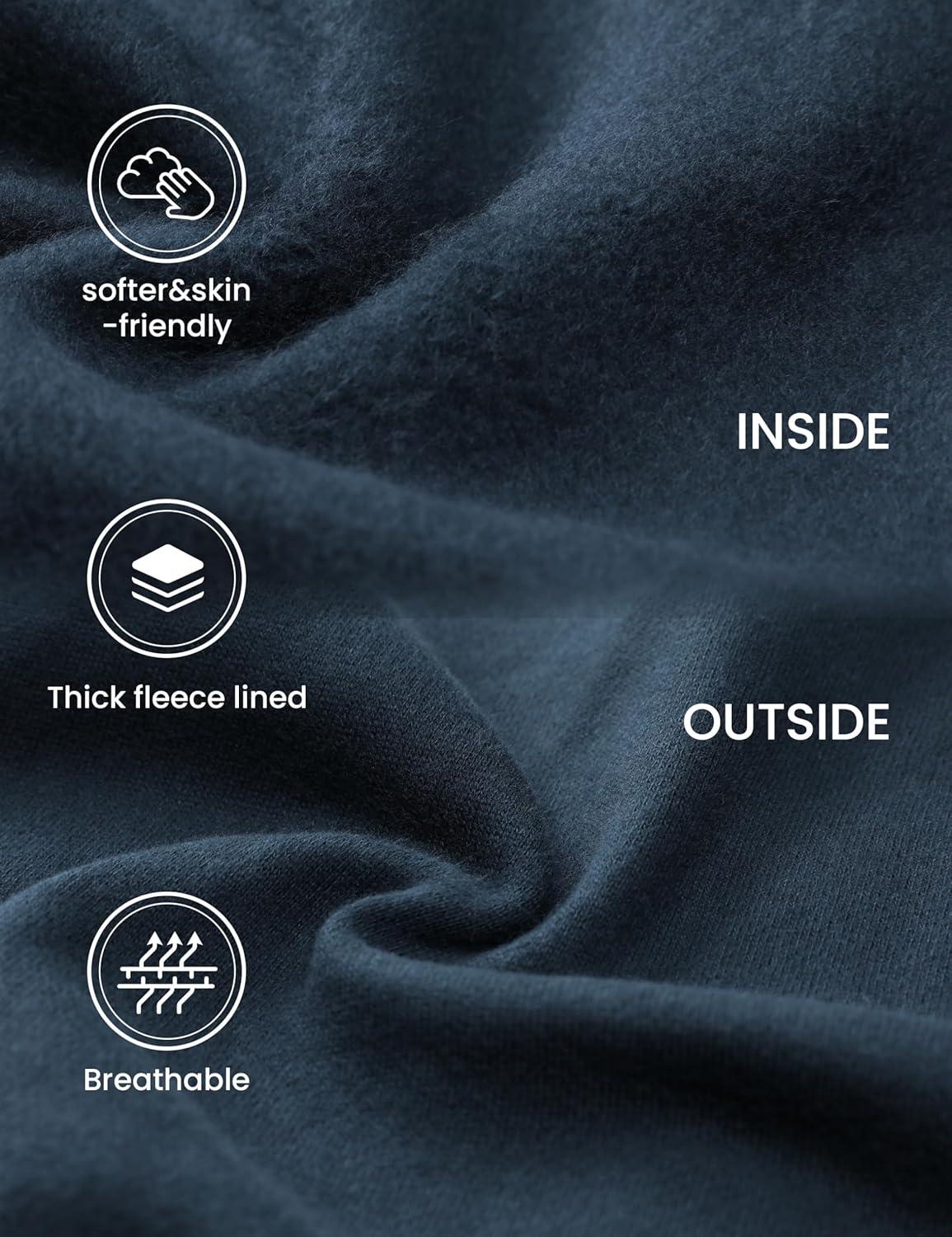 imageCRZ YOGA Womens Fleece Lined Full Zip Hoodies Oversized Long Sleeve Casual Workout Hooded Sweatshirt with Thumb HolesInk Blue