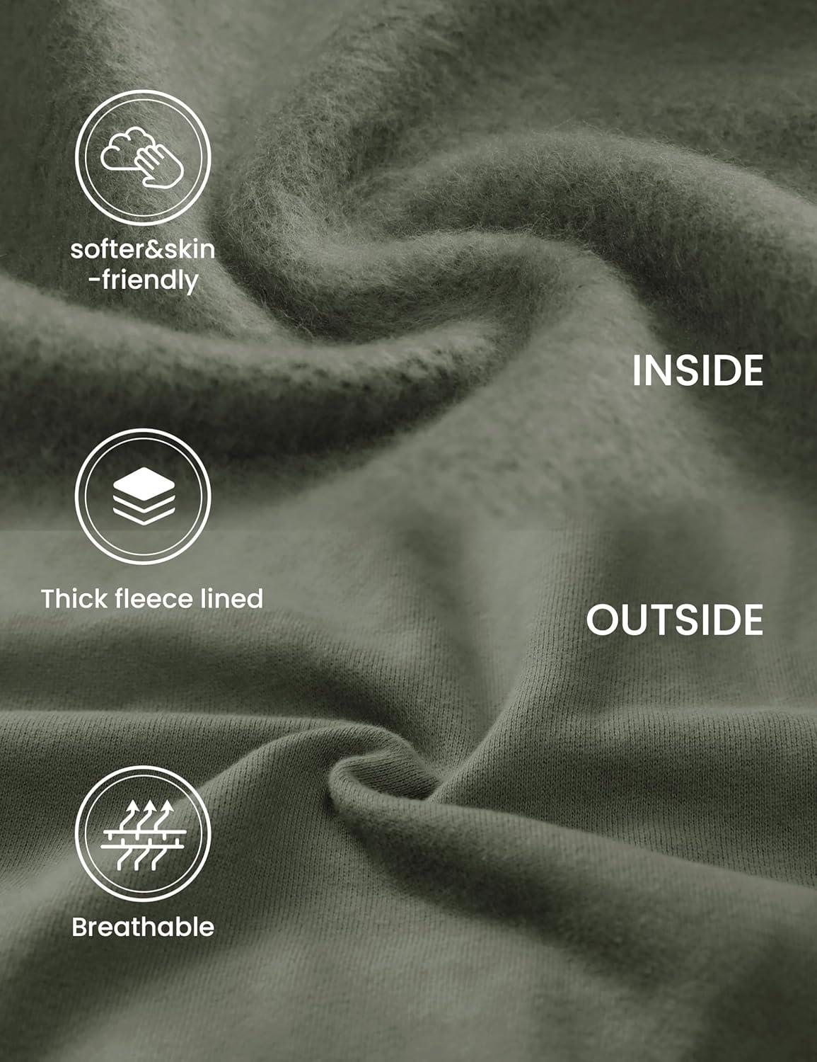 imageCRZ YOGA Womens Fleece Lined Full Zip Hoodies Oversized Long Sleeve Casual Workout Hooded Sweatshirt with Thumb HolesLight Army Green