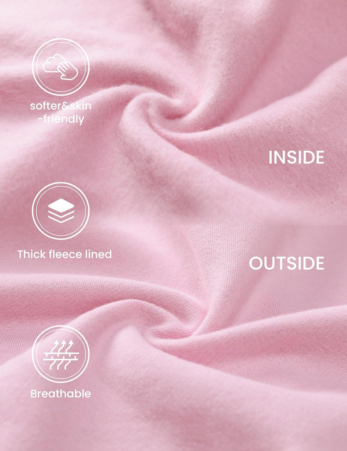 imageCRZ YOGA Womens Fleece Lined Full Zip Hoodies Oversized Long Sleeve Casual Workout Hooded Sweatshirt with Thumb HolesPink Peony