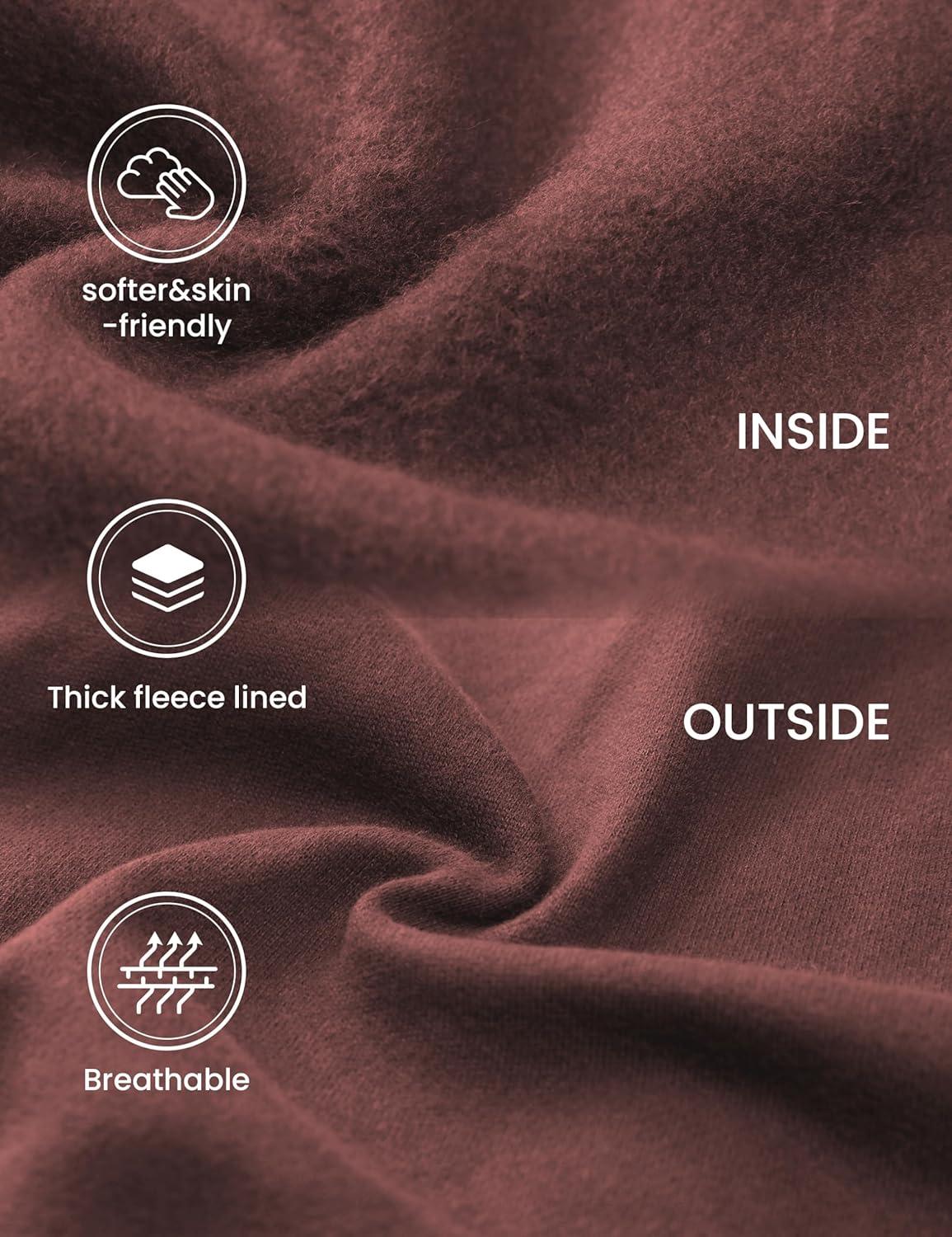 imageCRZ YOGA Womens Fleece Lined Full Zip Hoodies Oversized Long Sleeve Casual Workout Hooded Sweatshirt with Thumb HolesTaupe