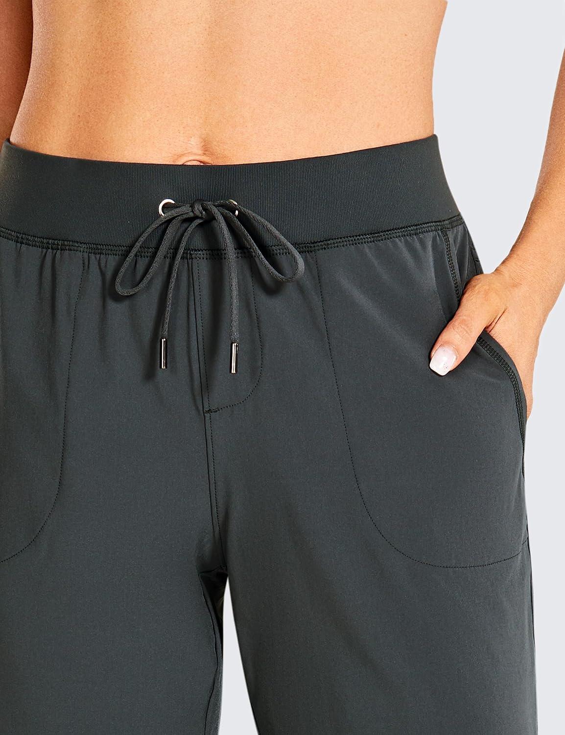 imageCRZ YOGA Womens Lightweight Workout Joggers 275quot Travel Casual Outdoor Running Athletic Track Hiking Pants with PocketsMelanite