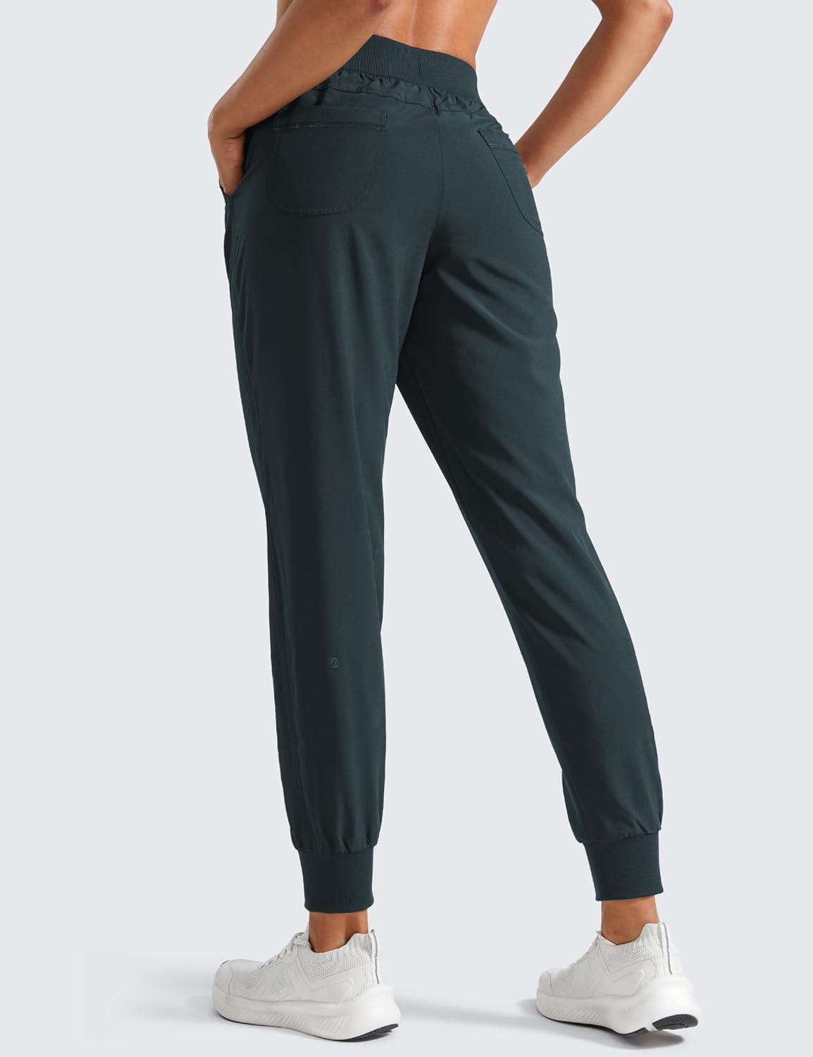 imageCRZ YOGA Womens Lightweight Workout Joggers 275quot Travel Casual Outdoor Running Athletic Track Hiking Pants with PocketsMelanite