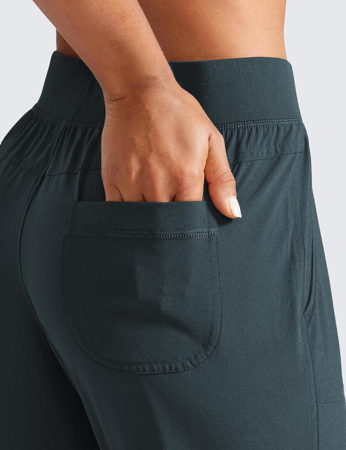 imageCRZ YOGA Womens Lightweight Workout Joggers 275quot Travel Casual Outdoor Running Athletic Track Hiking Pants with PocketsMelanite